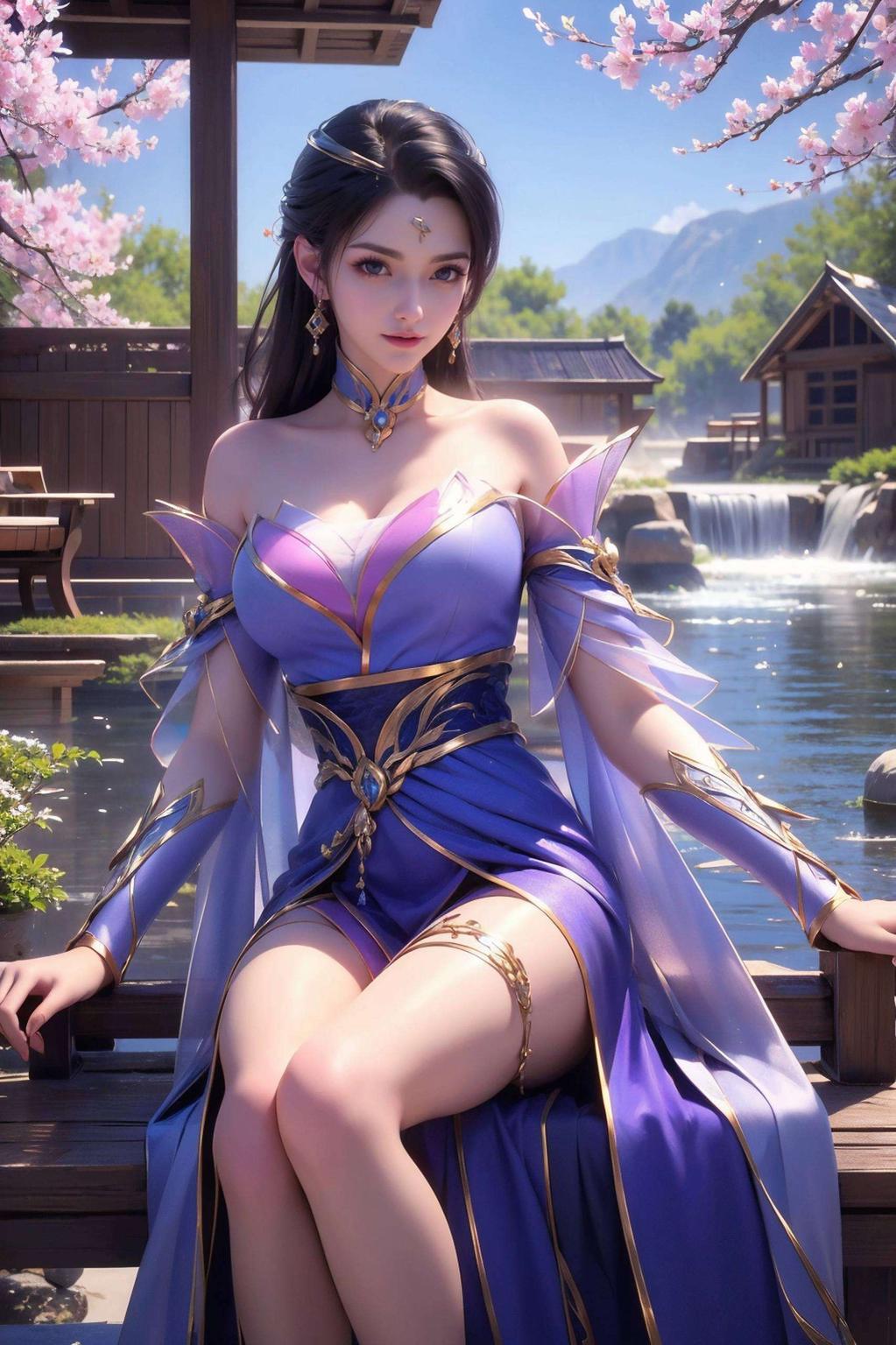 楚灵玉优雅的身影若隐若现浪漫至极；第三张