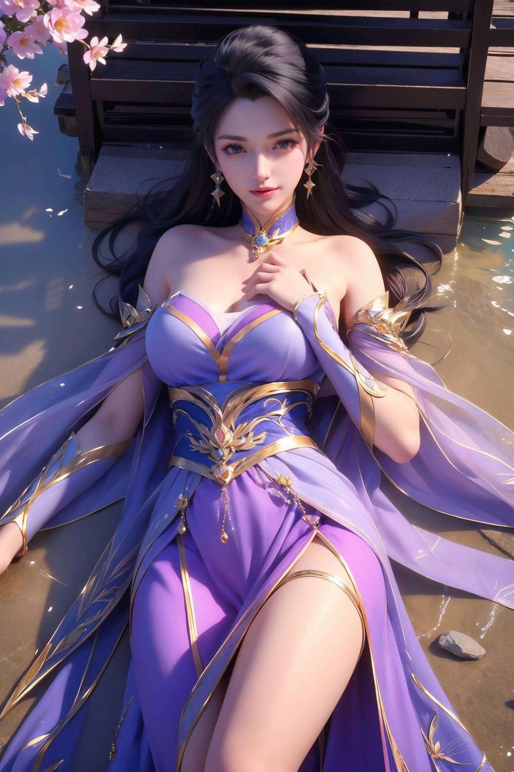 仙气十足带你领略《仙武传》中的楚灵玉风采！这张壁纸中