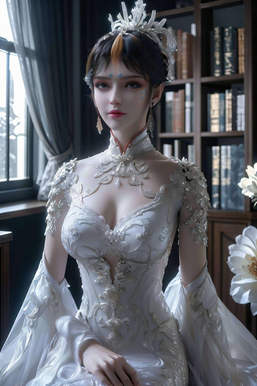 淡雅的色调中透着忧伤