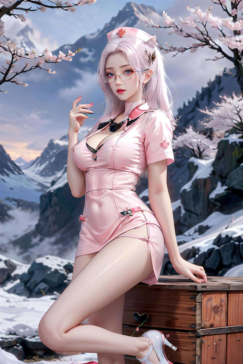 电脑桌面上的静谧风景漫画风细腻描绘