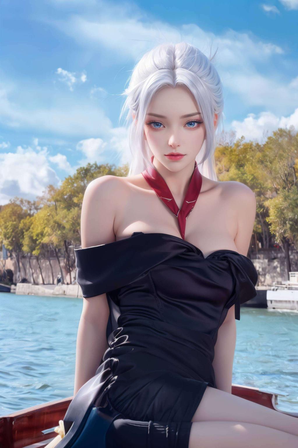 尽显唯美风情韩月腿部线条流畅