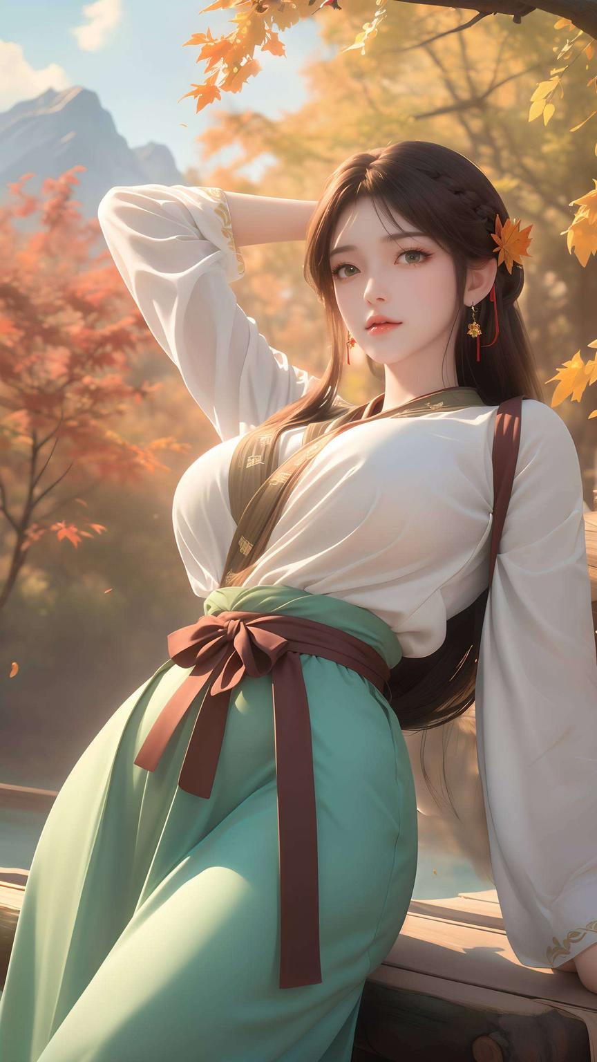 白发火灵儿翩翩起舞紫色光影交织