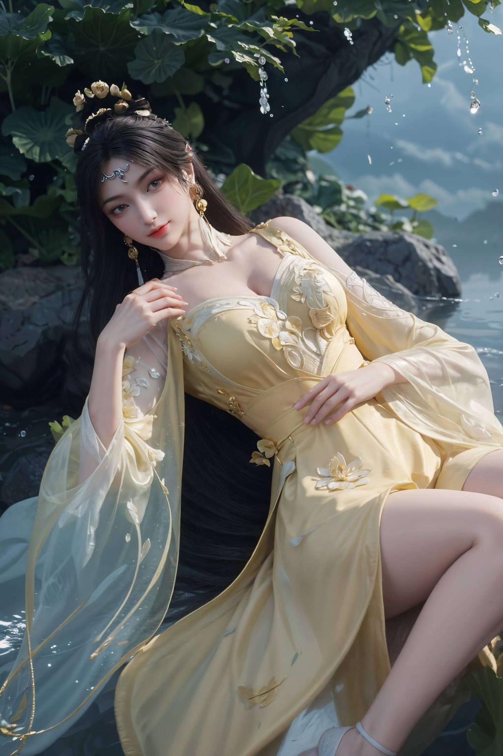 让你沉浸在这幅静谧的美景中让金瓶儿的魅力点亮你的电脑桌面！