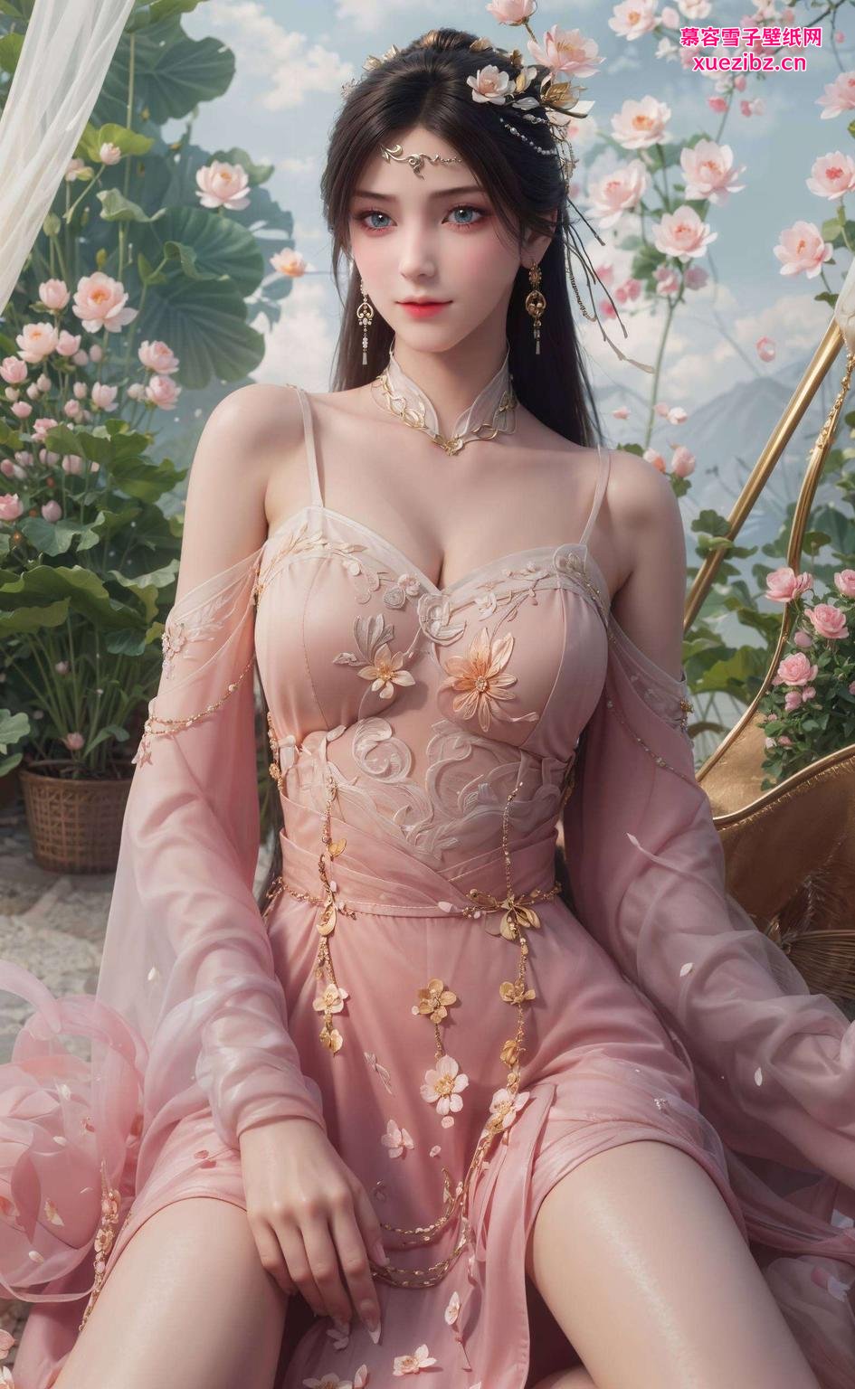 金瓶儿AI绘画壁纸美得不像实力派！高清画质