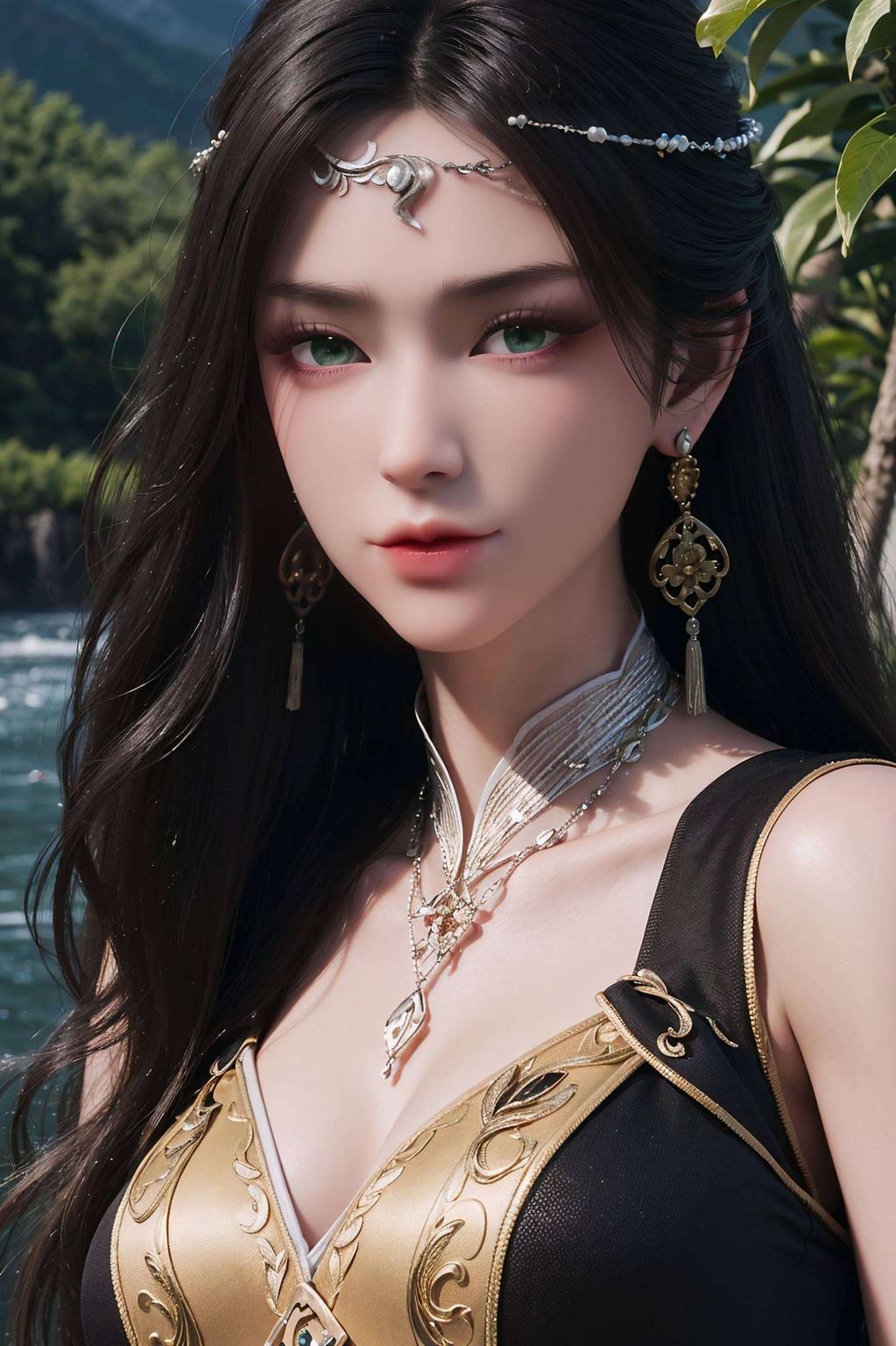 点亮手机屏幕金瓶儿半脸壁纸