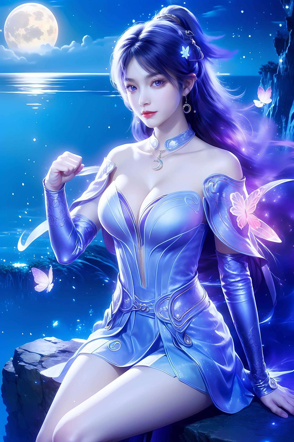 平板必备【姬紫月出浴壁纸】淡雅如画