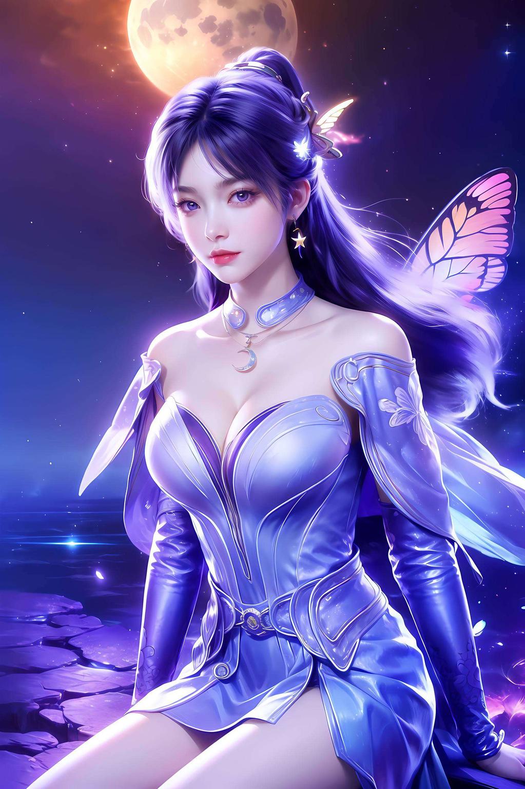 独特设计姬紫月扉页壁纸