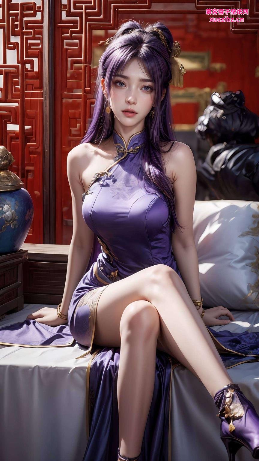 姬紫月高冷风壁纸高清细腻