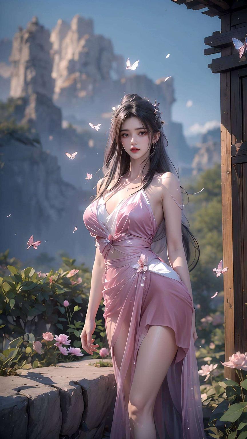 高清细腻李慕婉轻拂古风壁纸