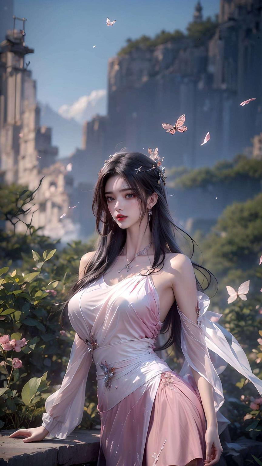 美得让人心动！细腻画风实况壁纸来啦！李慕婉AI国漫女神