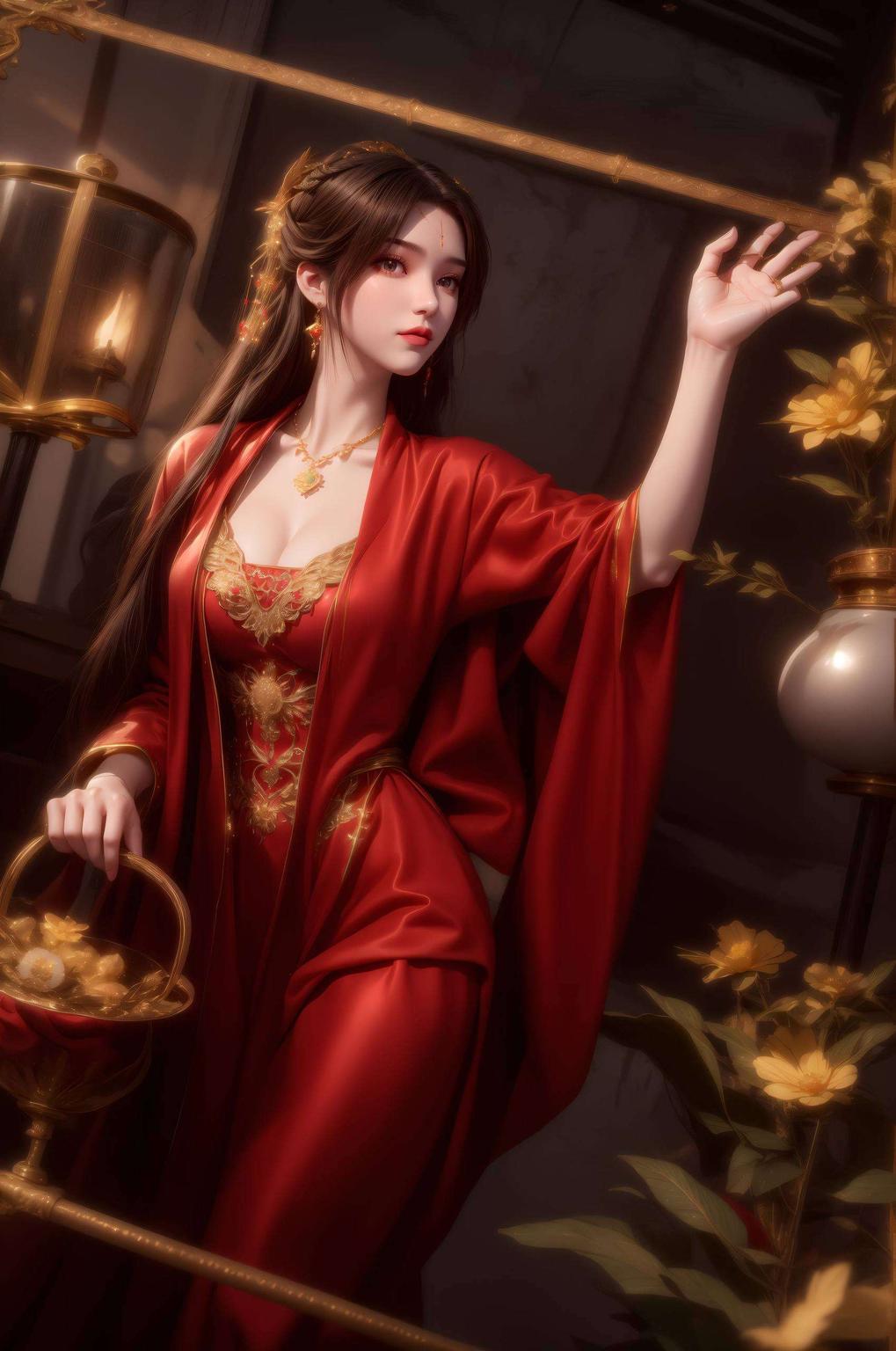 清新的绿色背景中