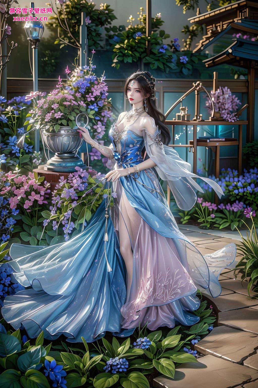 点亮手机桌面背景是梦幻般的樱花树