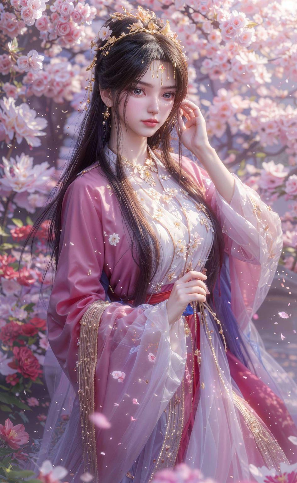 今天给大家带来一款清新完美像素的粉色手机壁纸！看这款李慕婉绝版高清壁纸