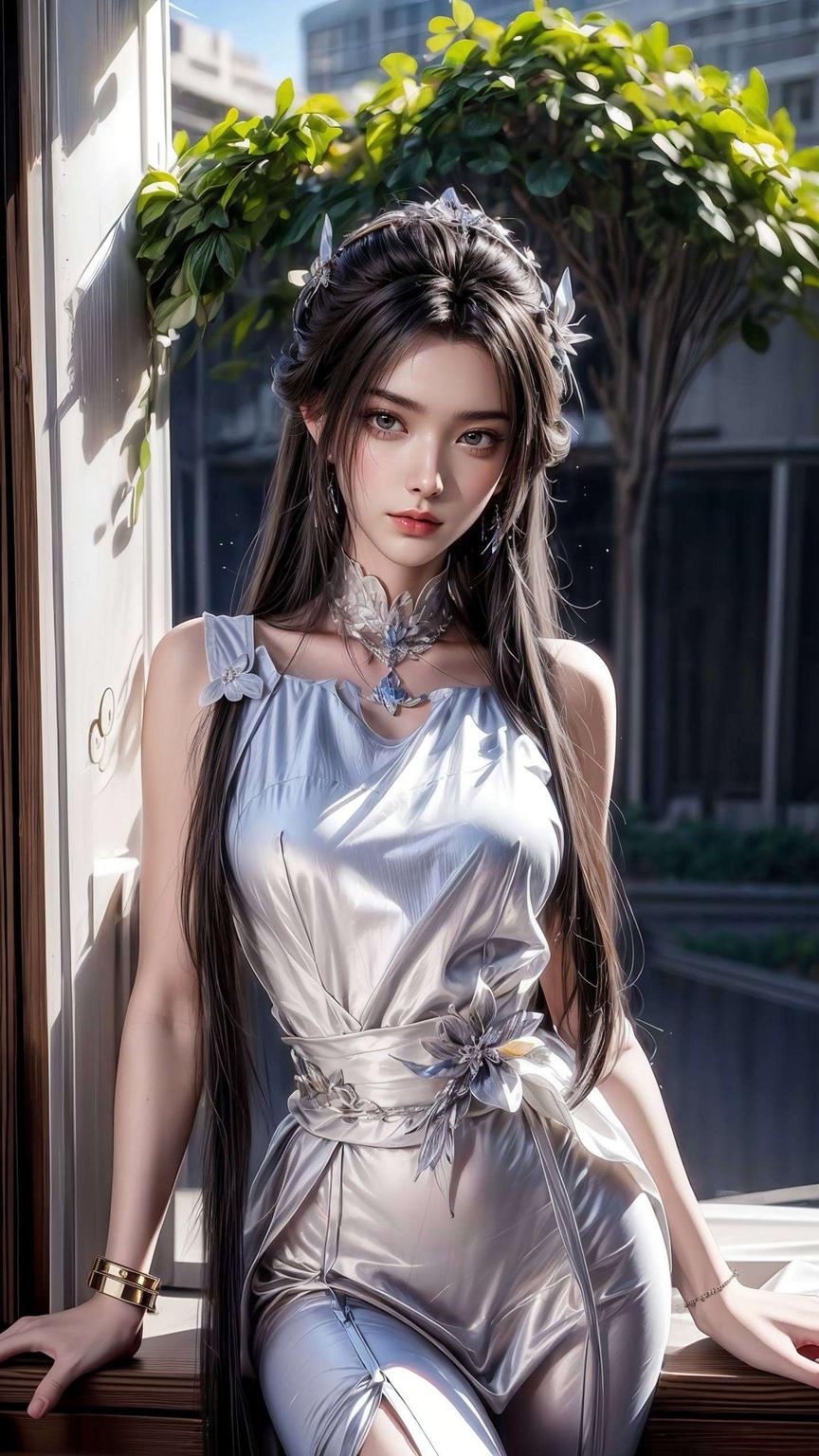 手机一抹仙气清冷气质尽显