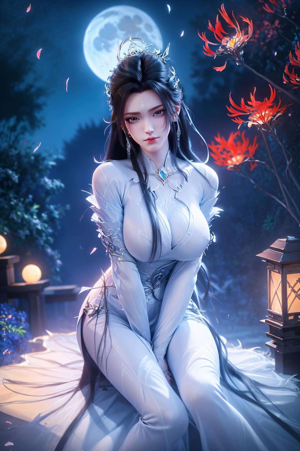 AI绘画的陆雪琪美得令人心动感受别样风情