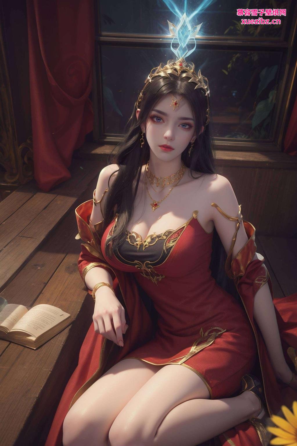 美杜莎古风壁纸睡衣映衬神秘眼神