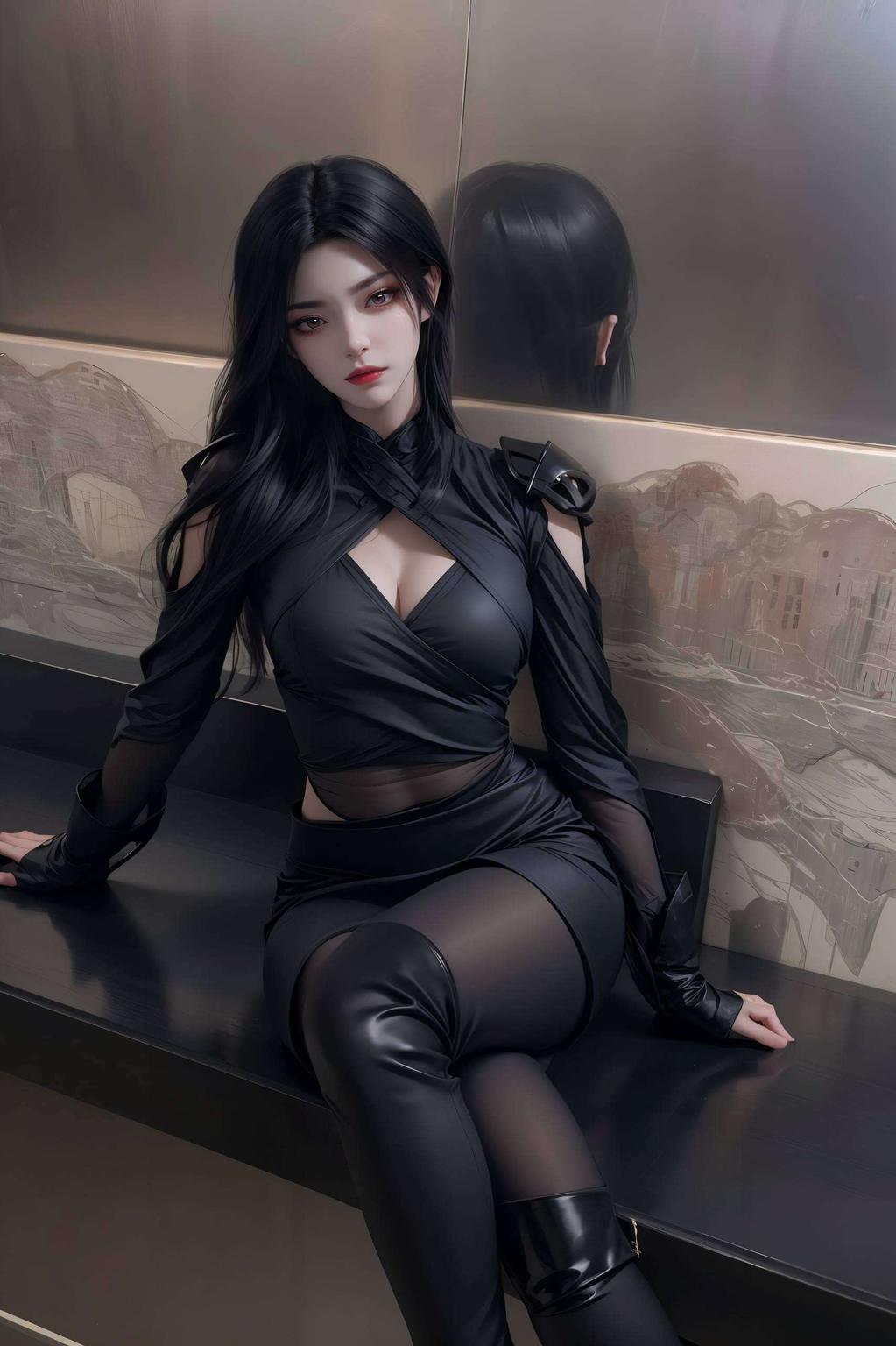 Win10宽屏展现她的霸气眼神深邃神秘