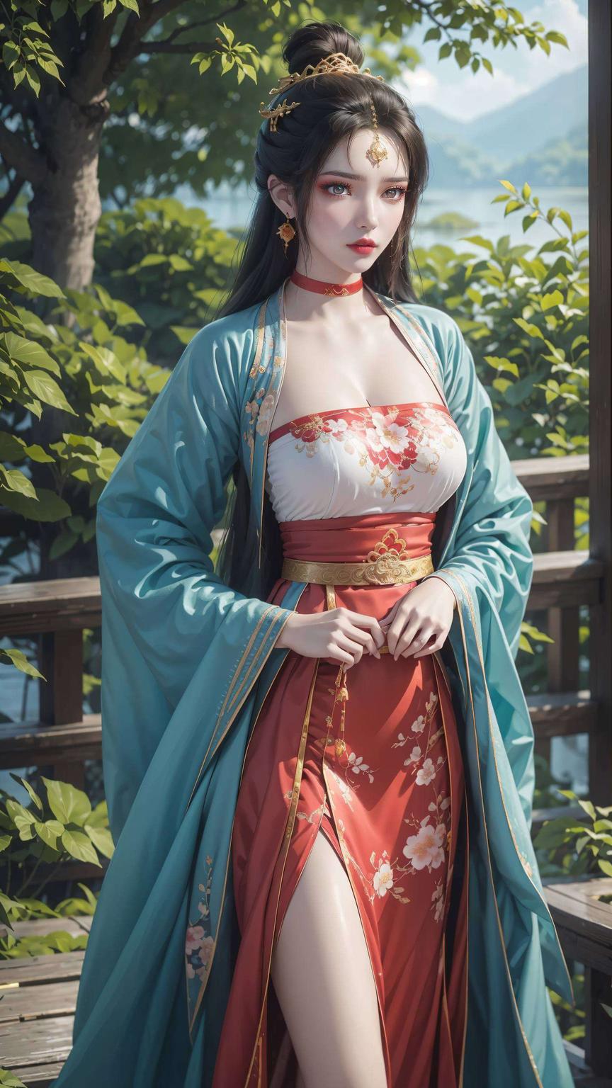 墨云飘渺晨曦微光拂过山巅