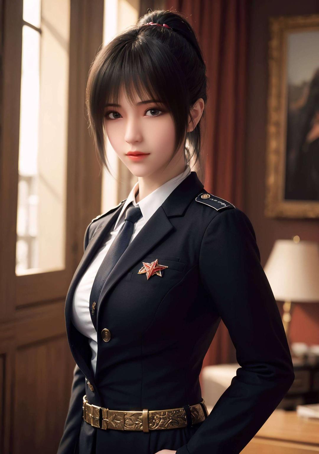 以雄兵连中的琪琳老婆为主题这款特别定制的二次元壁纸