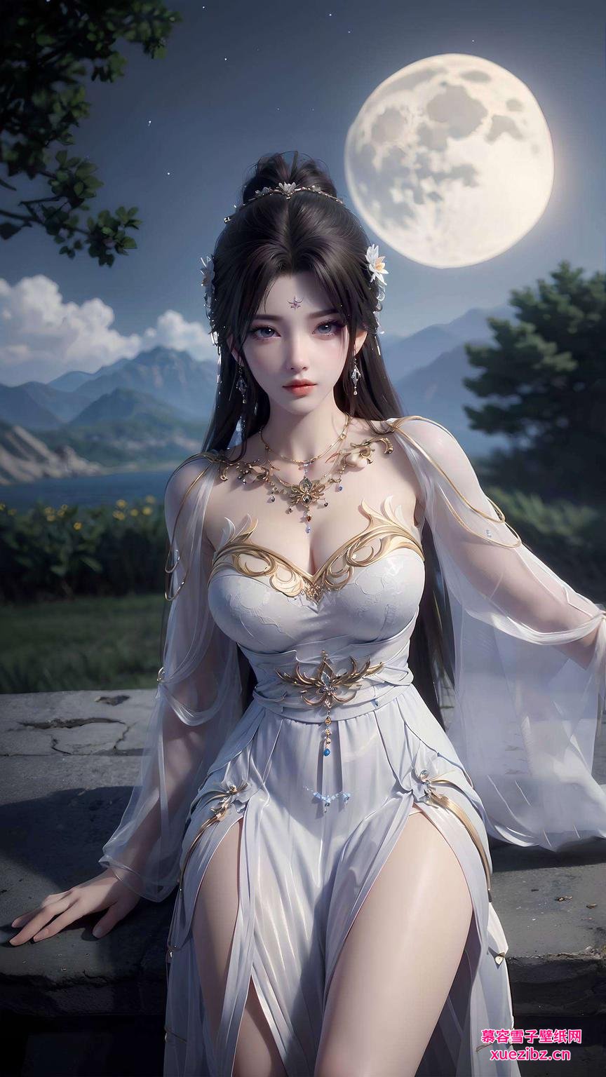 清漪最新建模极简风iPhone壁纸