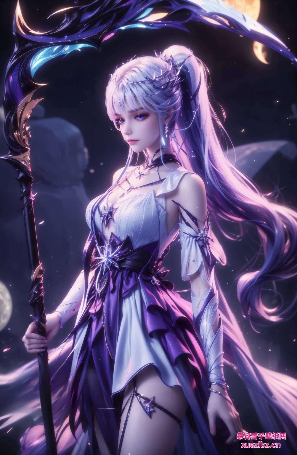 看这儿！龙皓晨与圣采儿的高清壁纸动漫迷们