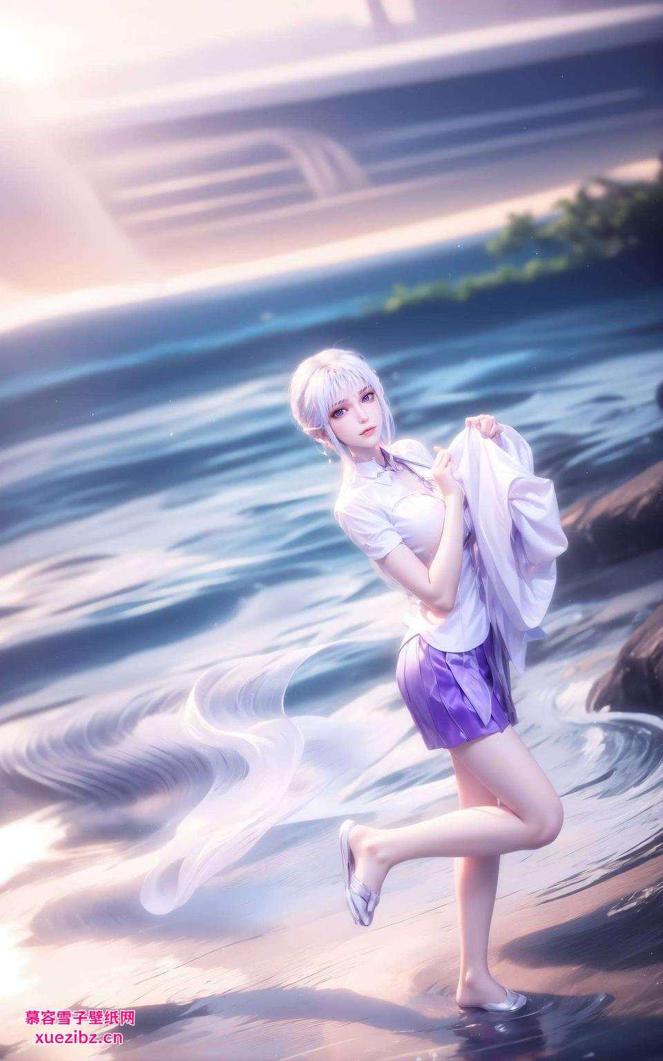 大家好！今天给大家带来超好看的二次元壁纸主角是我们的圣采儿！看这照片