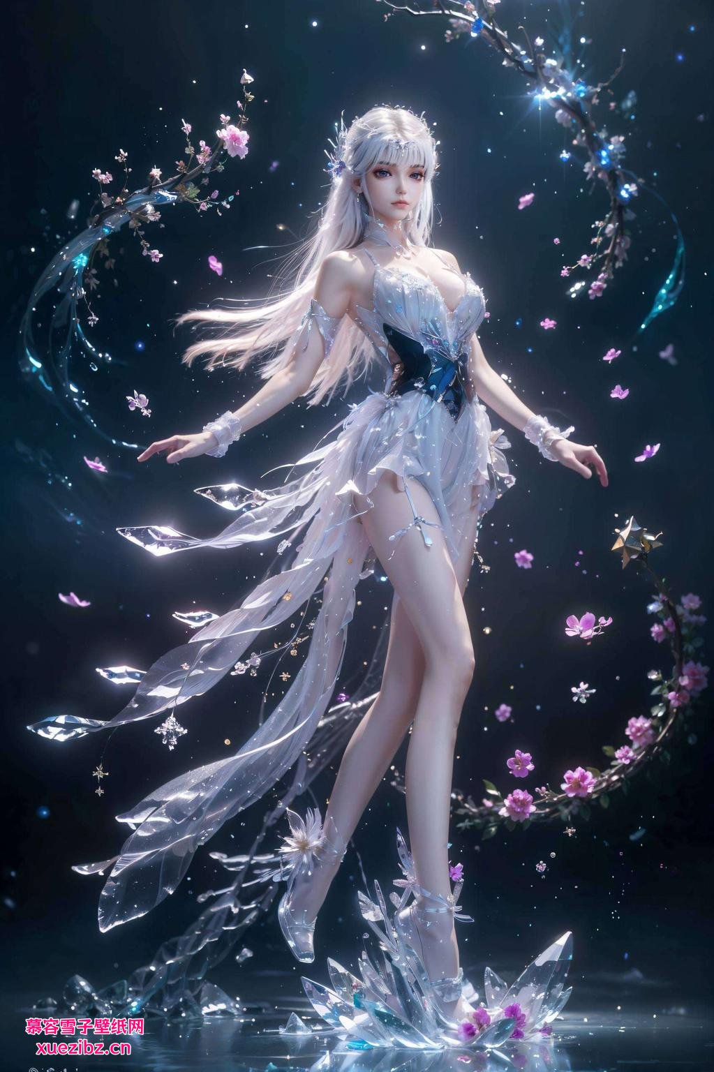 极简风来袭！看这圣采儿与龙皓晨的浪漫同框高清壁纸