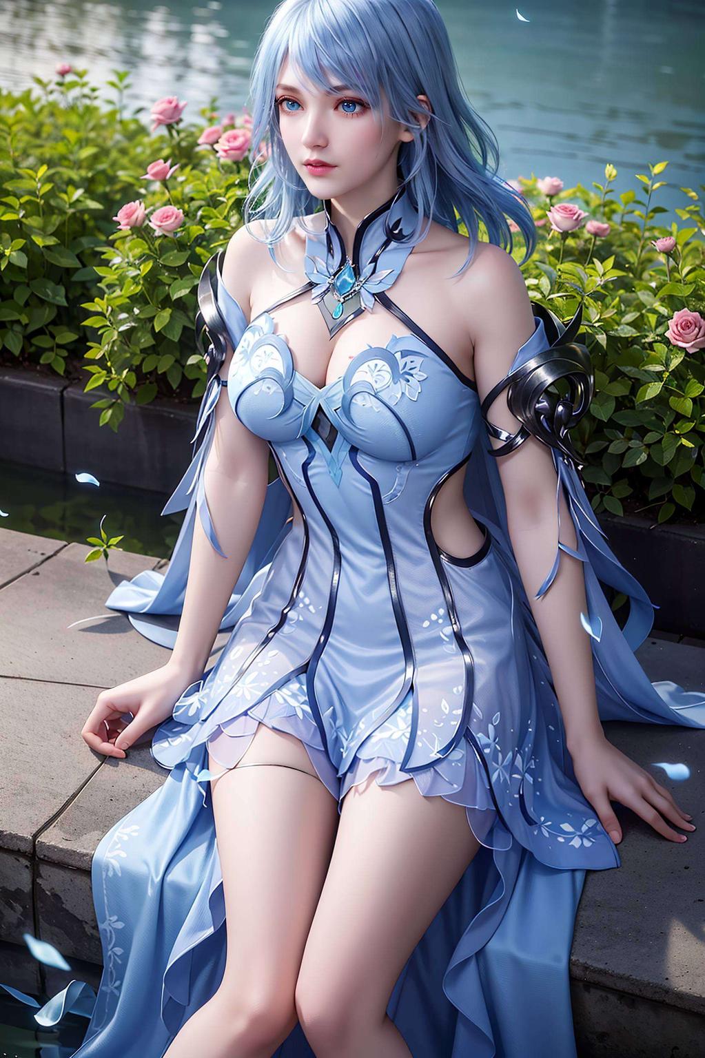 斗罗大陆迷们这款水冰儿竖屏壁纸美爆了！冰蓝色的梦幻背景