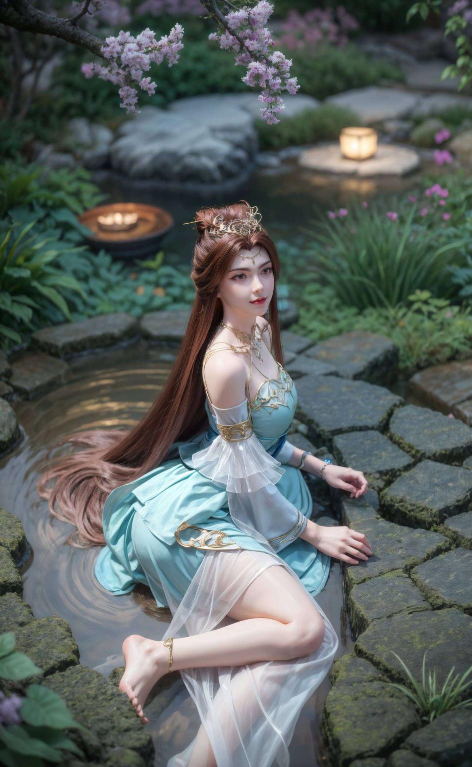 身着一袭淡雅青衣美不胜收！快来下载这款独特的iPhone壁纸