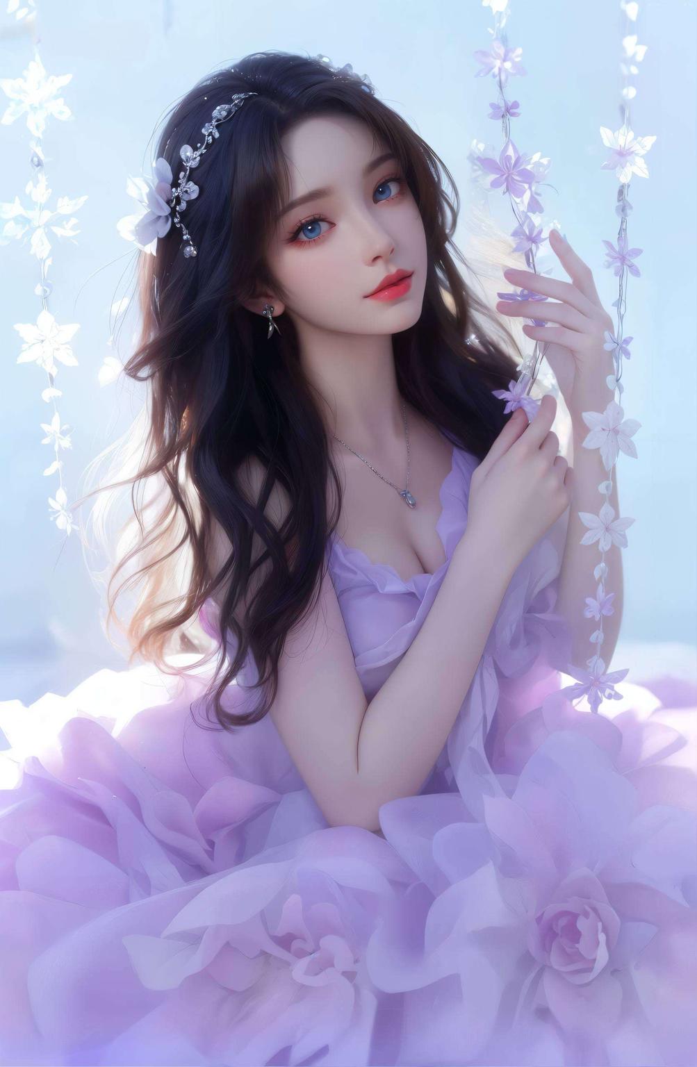 平板上的仙子灵动飘逸古香古色美如画