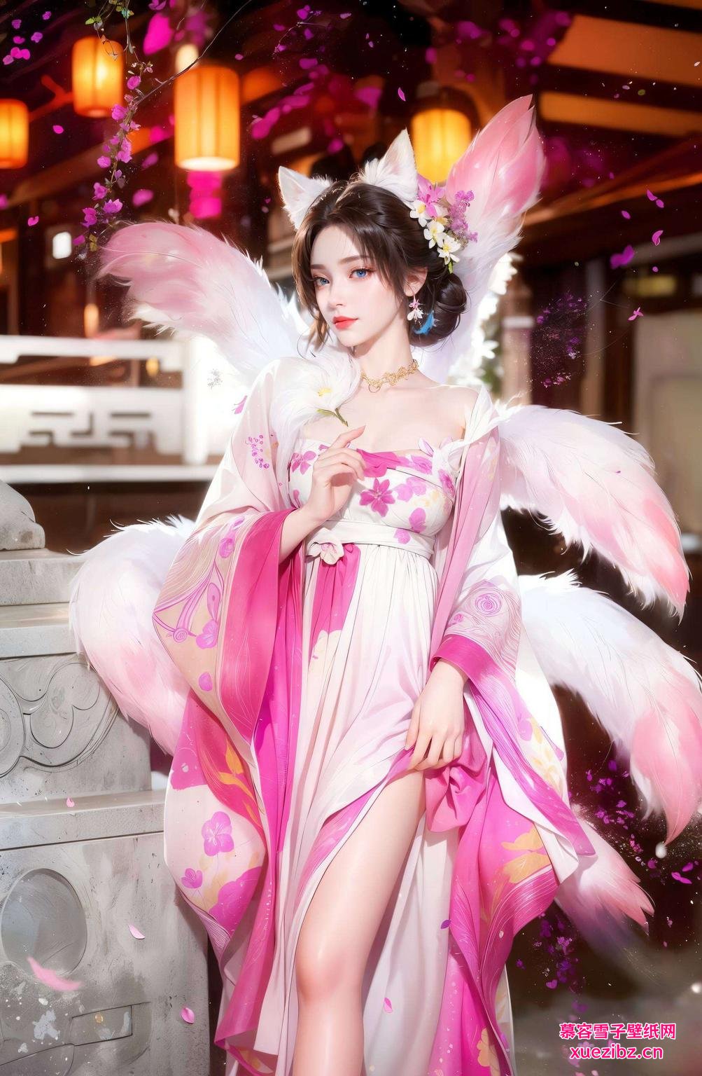 特别适合安卓用户！这款壁纸以天狐仙子为主题为你的手机增添一份仙气吧！