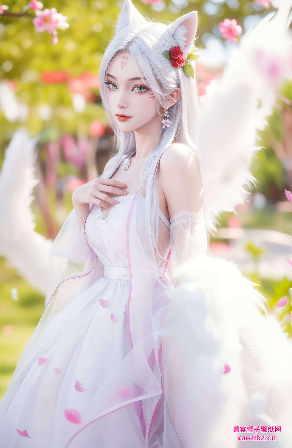 小白仙气飘飘点亮手机