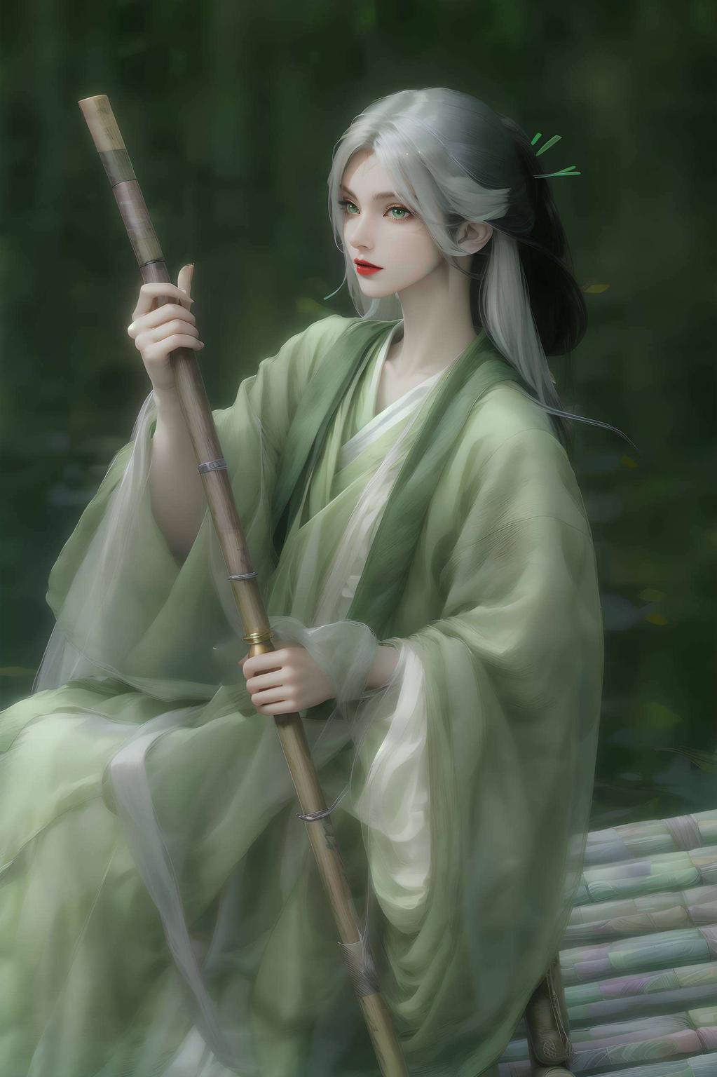 高清竖屏壁纸小白国漫美女