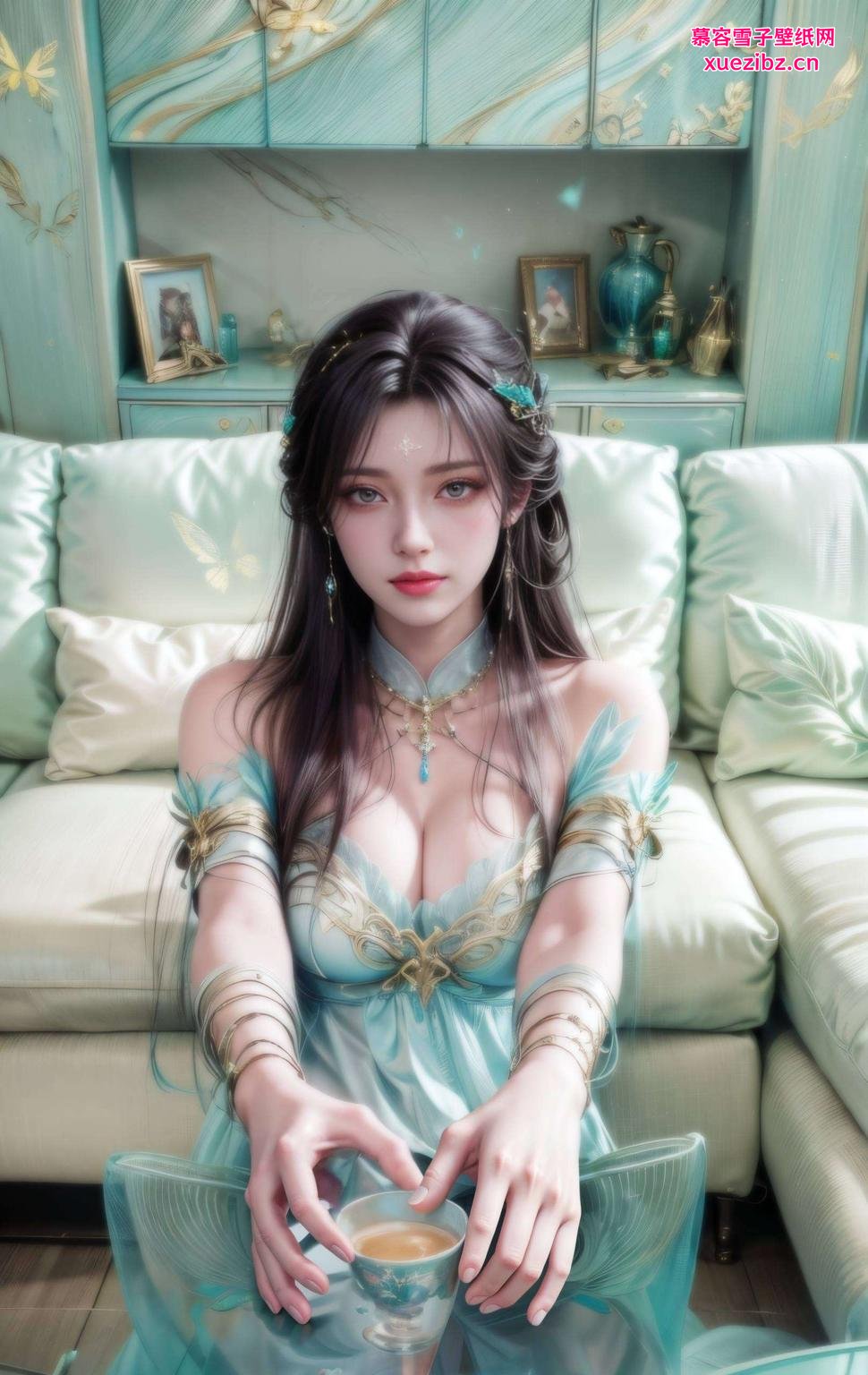 今天给大家带来一组超美的古风漫画壁纸原图壁纸中的萧薰儿美得让人心动