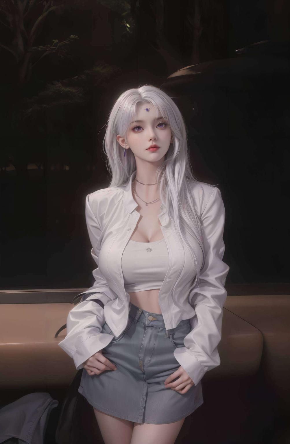 紫色背景中灵动可爱