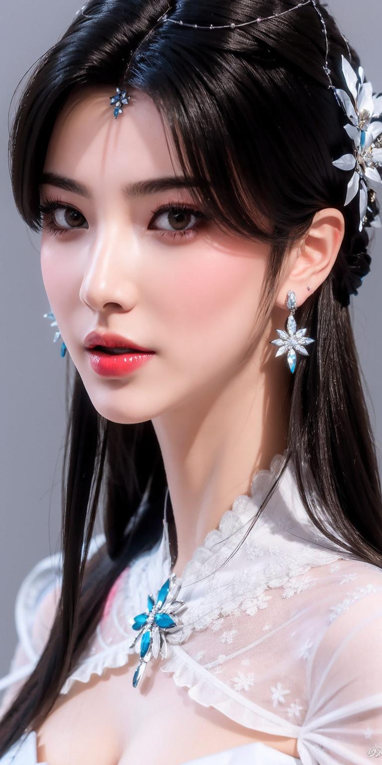 让你的平板瞬间焕发新颜！图中夏倾月眼神清澈仿佛置身于梦幻的花海中