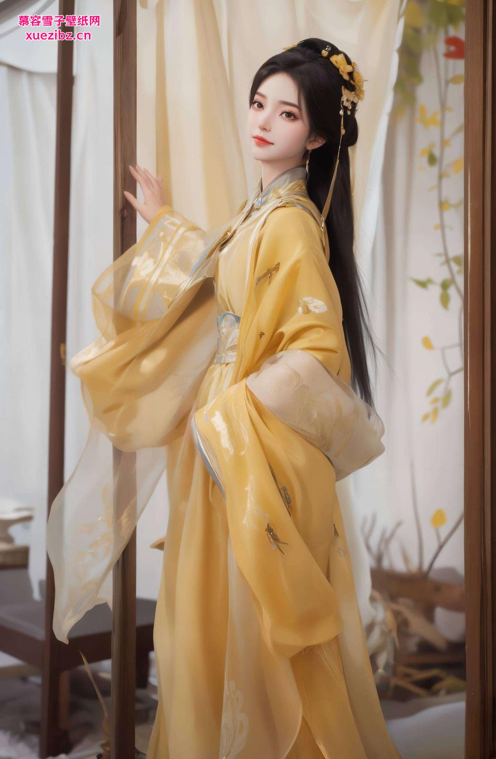 忧伤的二次元风幽蓝背景中