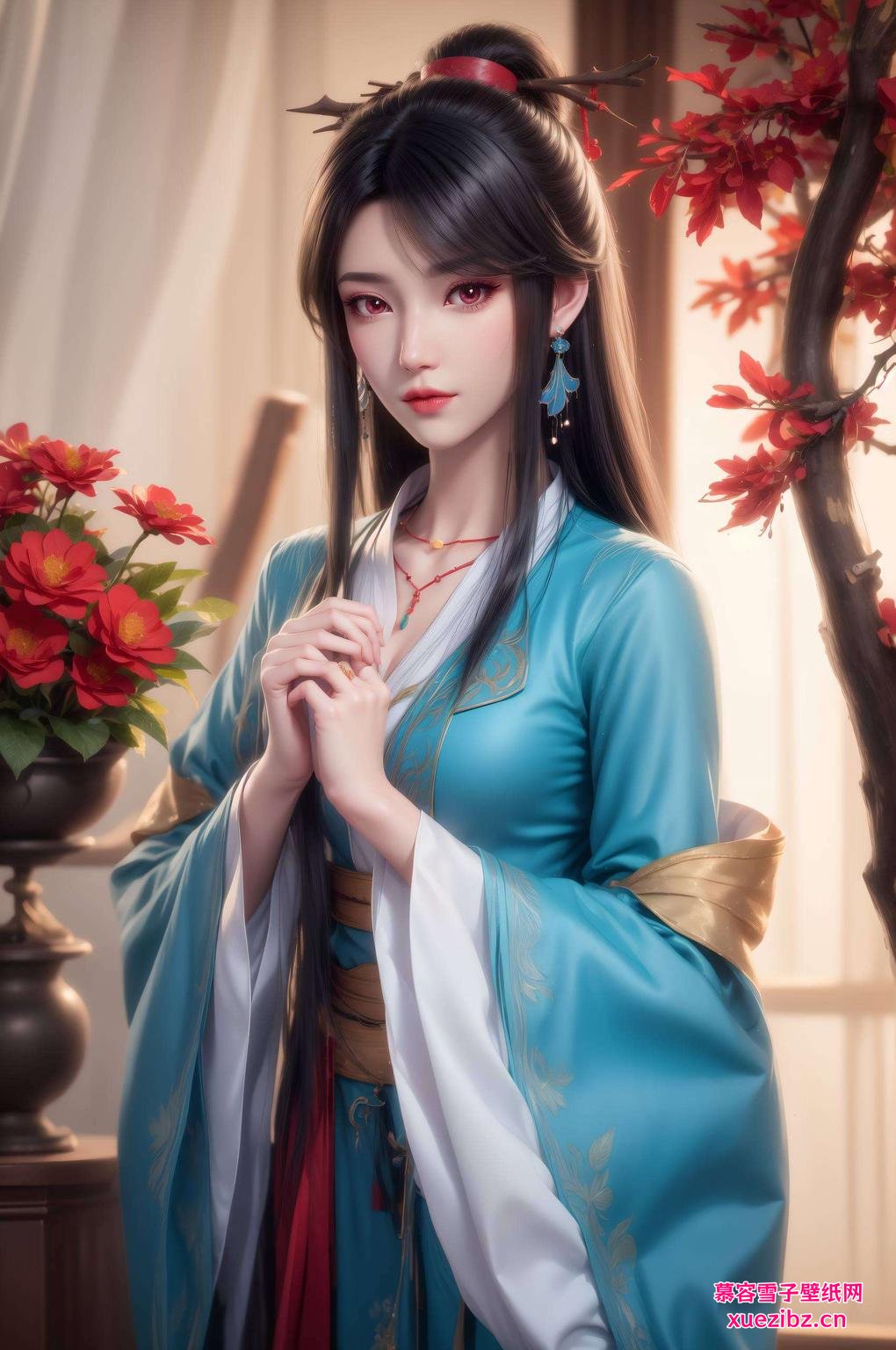 夭夭美眸含笑元尊英姿焕发