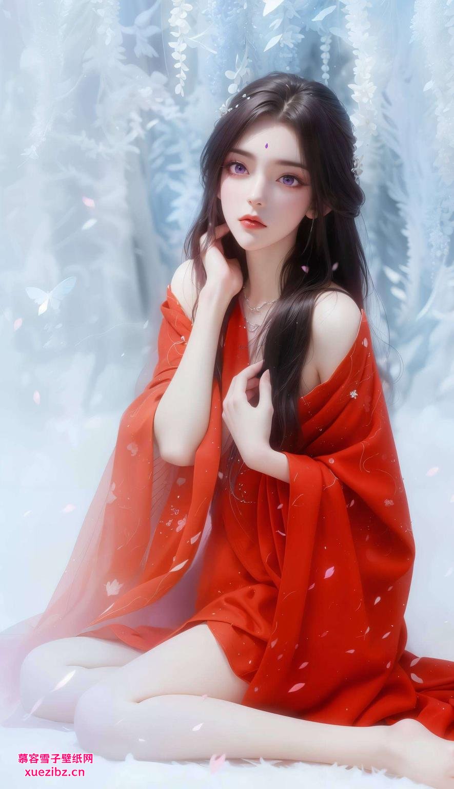 细腻笔触描绘梦幻炫彩光影映衬仙姿