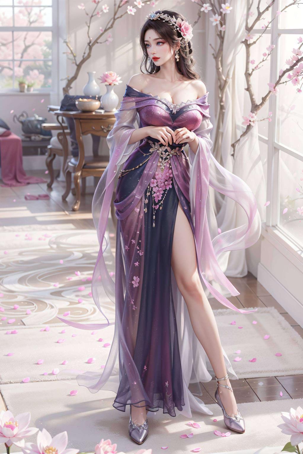 石昊深情凝视月婵柔情似水