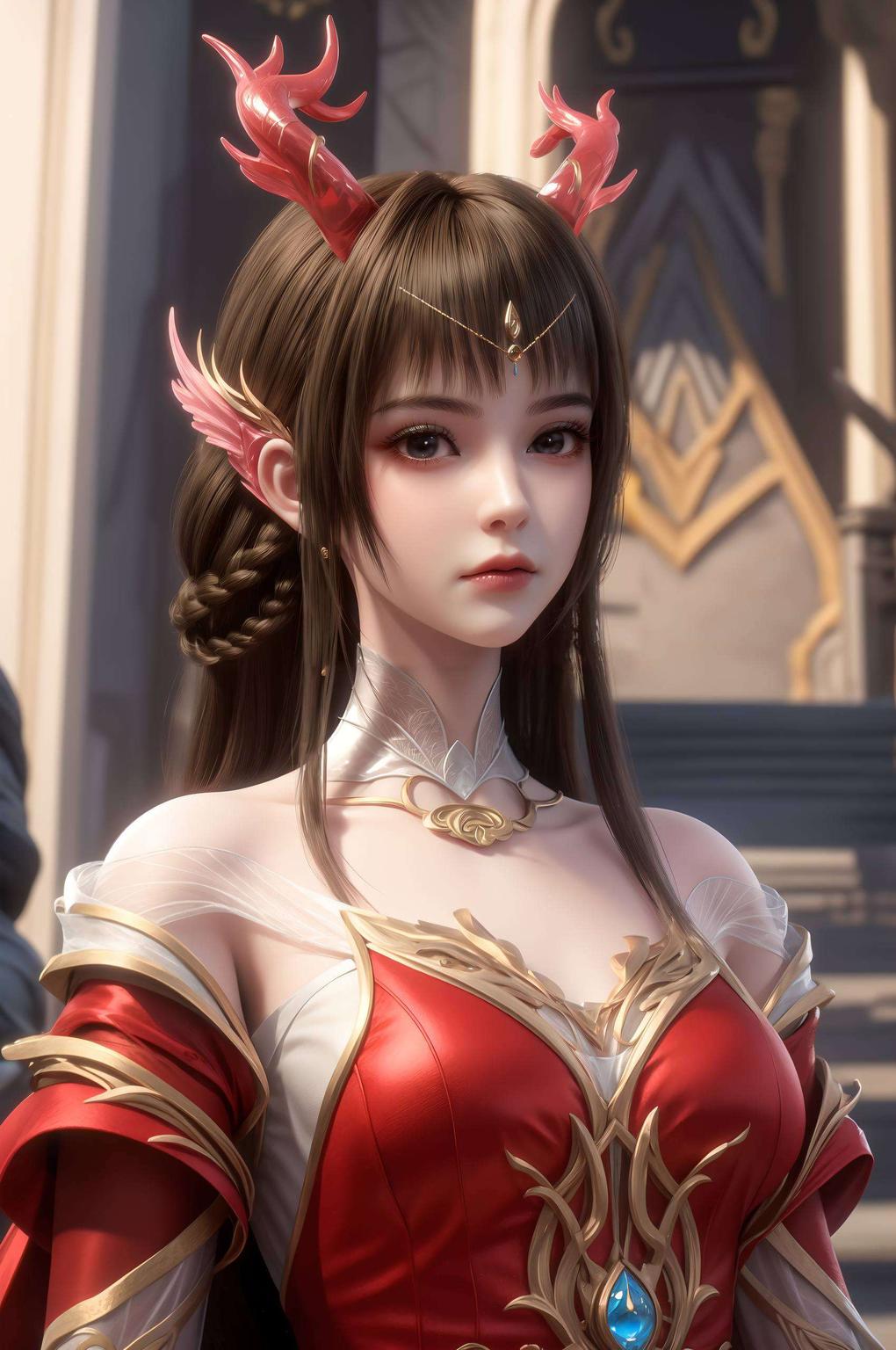 高清呈现虚拟女神云落1920x1080分辨率