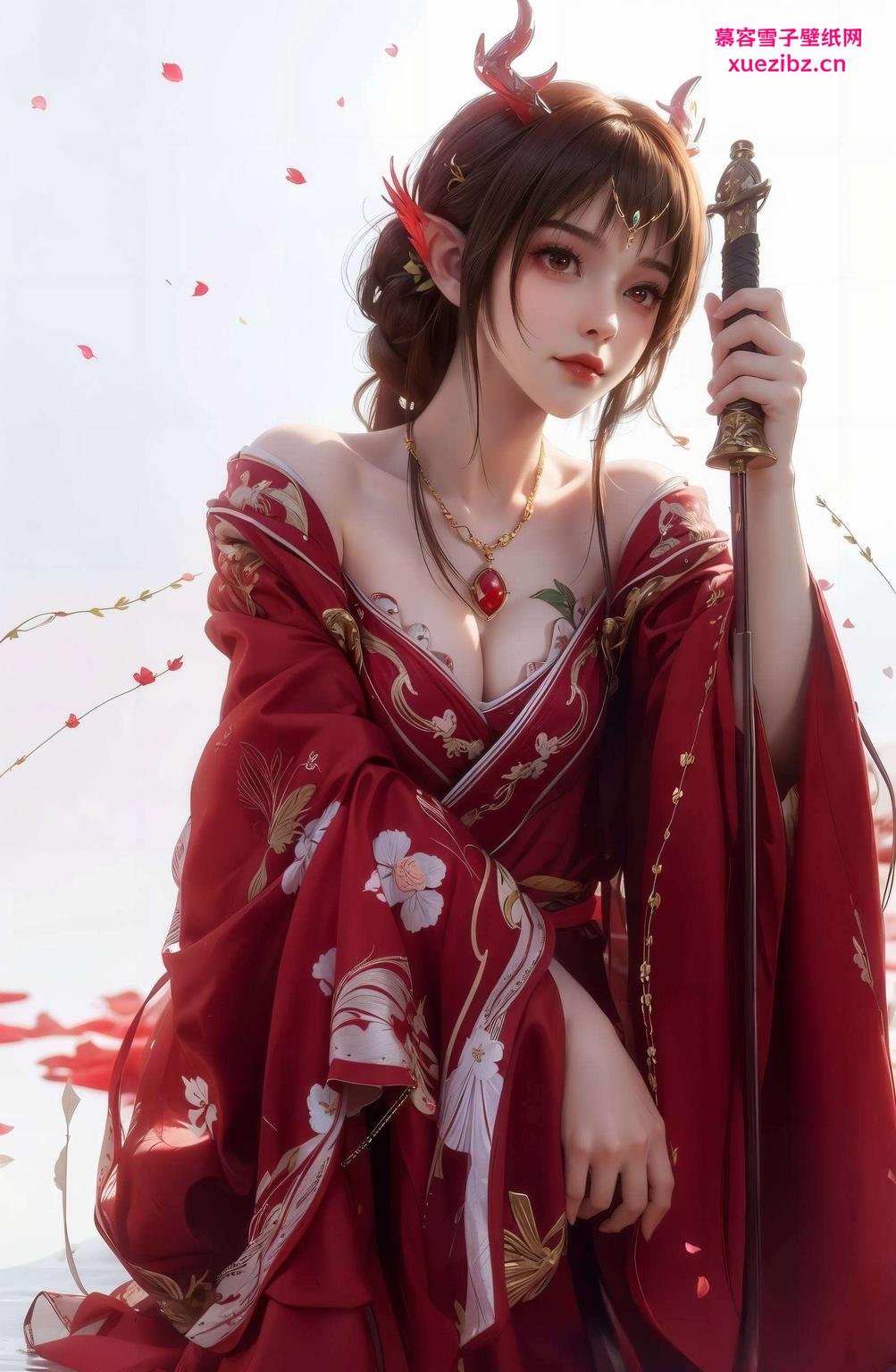 云落抱腿的图片今天给大家带来一款超美的伤感风壁纸！这款AI壁纸