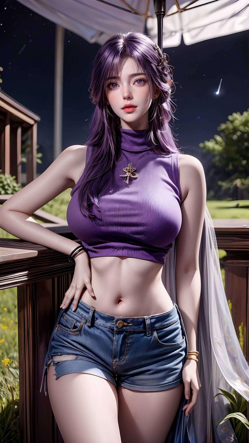 星空背景映衬出她的独特气质主角是神秘美丽的云曦