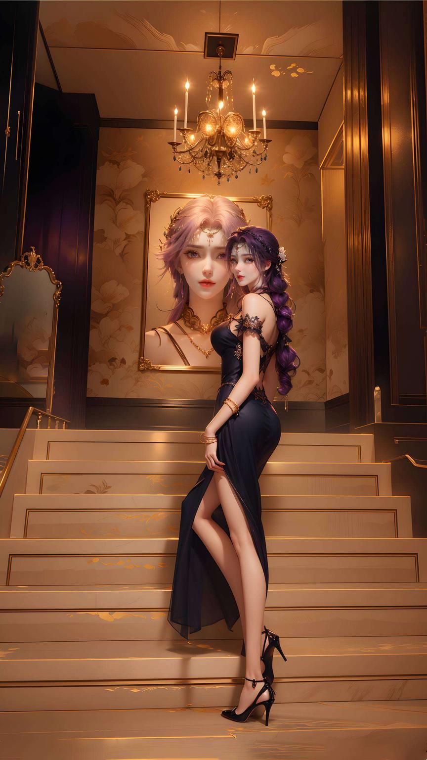 主角是美丽的云曦哦！快来看看这绿意盎然的背景今天给大家带来一组古香古色的iPhone壁纸