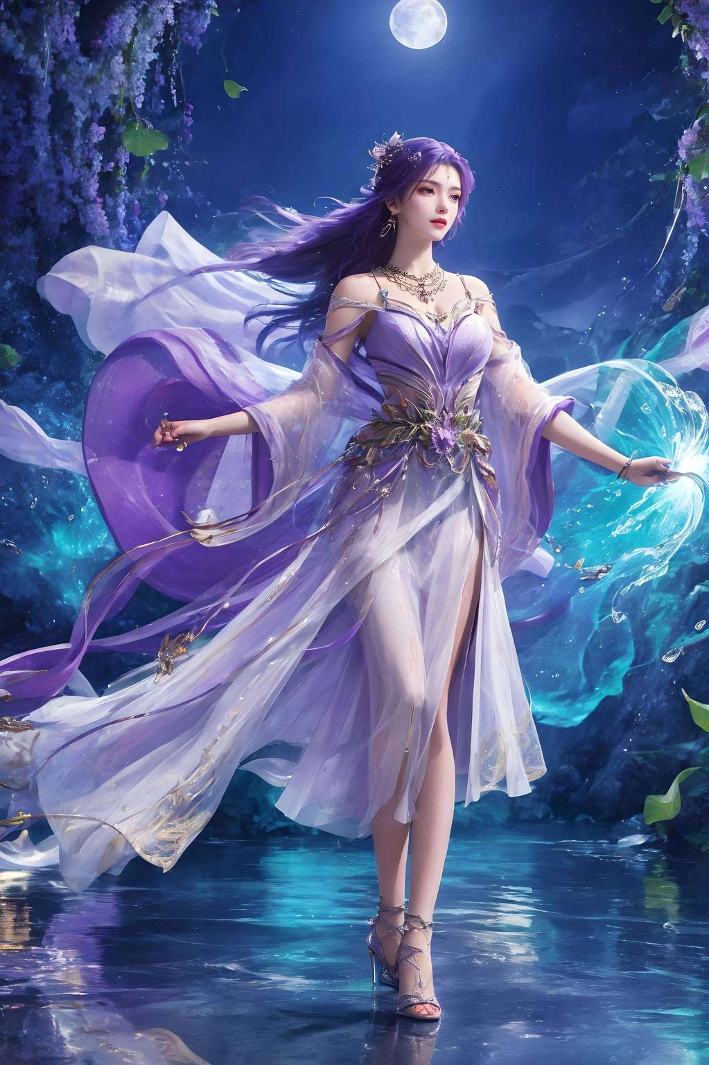 云曦轻拾耳坠尽显风华