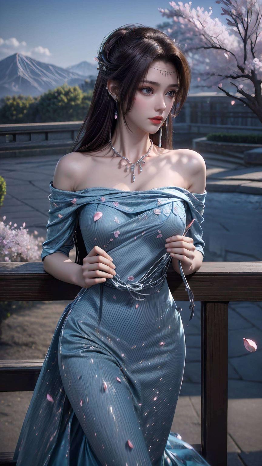 来自《斗破苍穹》的云韵这逼真程度简直了！粉色背景映衬下