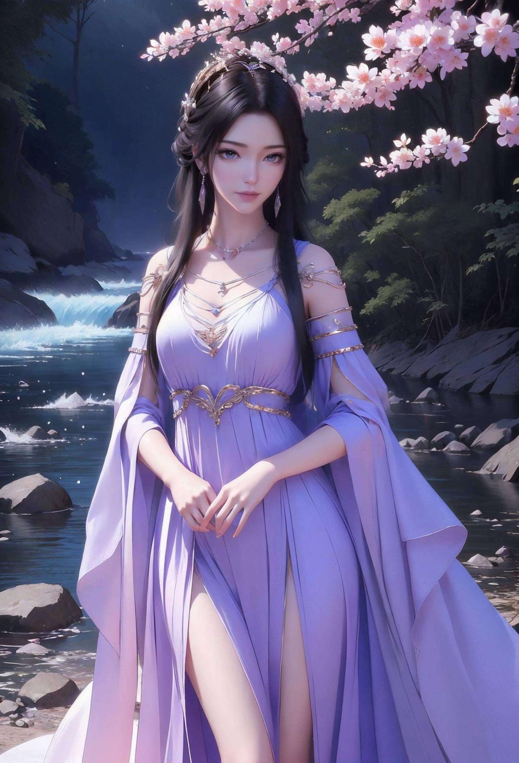 古风壁纸映伤心；高清细腻紫灵轻舞